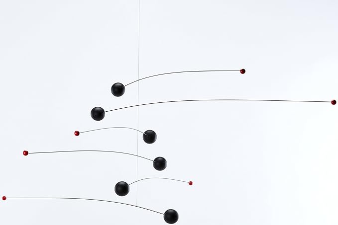 Large Futura Hanging Mobile - 72 Inches - Beech Wood and Steel - Handmade in Denmark by Flensted