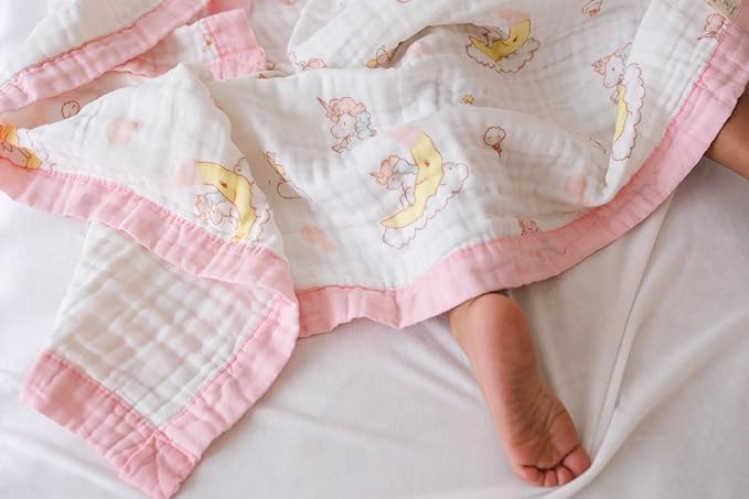 100% Cotton Muslin Baby Blanket | Soft & Breathable 6-Layer Swaddle & Receiving Blanket | Lightweight Quilt for Newborns, Infants & Toddlers | Gender-Neutral (Llama Love)