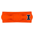 Creative Knitwear Illinois Fighting Illini Infant Girls Orange Solid Hair Knot Headband Embroidered Logo - Size Newborn - 4T