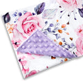 Pea Pod 30'' x 40''Baby Blankets, Super Soft Floral Minky Toddler Newborn Blanket for Boys Girls, Dotted Backing, Double Layer, Crib Receiving Blanket for Nursery/Stroller/Toddler Bed/Baby Carseat
