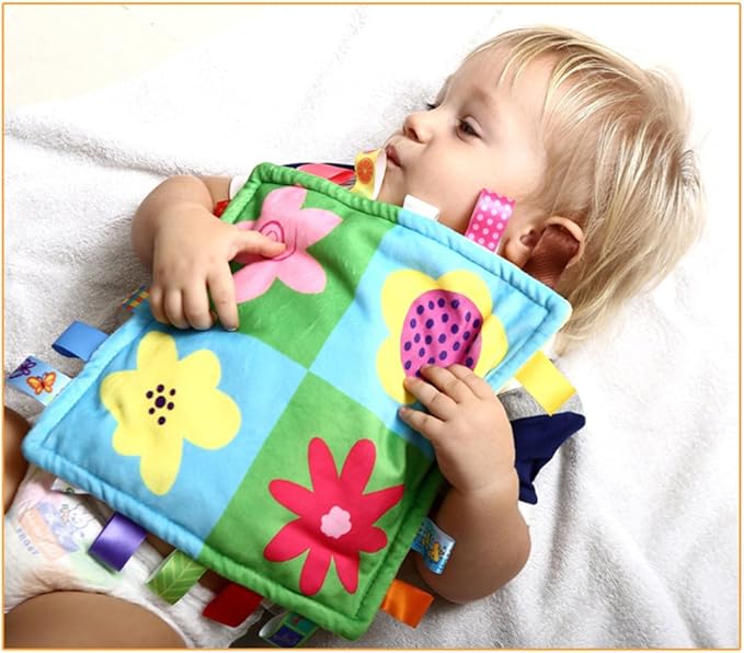 Baby Comforting taggies Blanket 10.43 * 10.43 inch Soft Square Plush Baby Appease Towel Security Blanket for 0-3 Years Old Babies