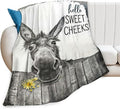 Tijuboni Funny Donkey Throw Blanket Donkey Gifts for Girls Boys Women Men Kids Adults Soft Flannel Fleece Blanket for Couch Sofa Bed Home Decor 60"x80"