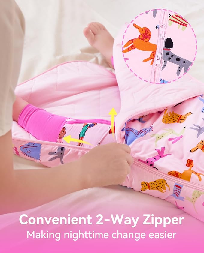 Rayon Made from Bamboo Viscose Sleep Sack 0-36 Months 1.0 Tog for Toddler and Baby sleepers 2-Way Zipper Newborn Sleep Sacks