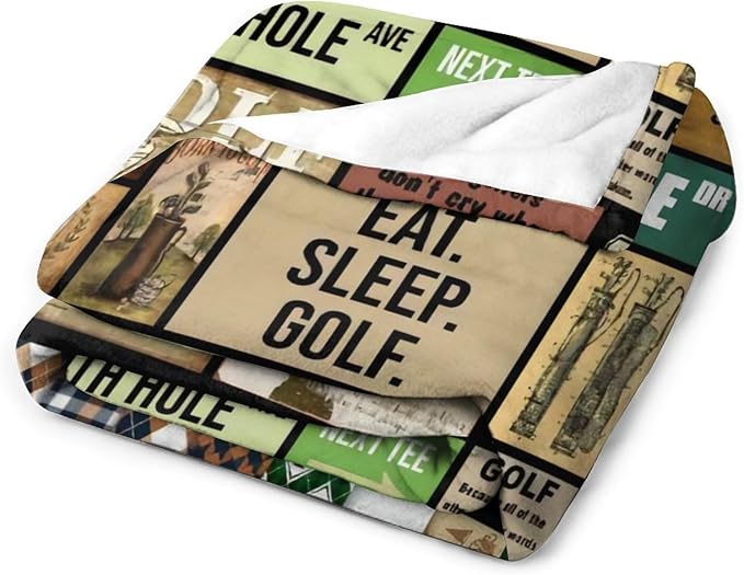 Golf Blanket Gifts for Golf Lovers Golf Throw Blanket for Women Men Adults Soft Warm Cozy Fleece Blanket for Couch Sofa Bed 60"x80"