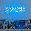 Custom SPACE Neon Sign, Space Theme LED Wall Light, Rocket Astronaut Planet Neon Decor, Cosmic Theme Light Art for Kids’ Bedroom, Nursery Decor, Children’s Play & Sleep Spaces 15.7″ × 5.9″