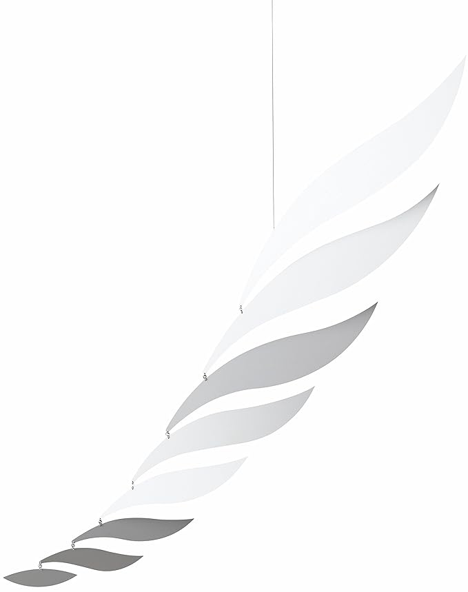 Silver Rhythm Hanging Mobile - 29 Inches - Aluminum - Handmade in Denmark by Flensted