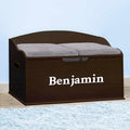 DIBSIES Personalized Creative Wonders Toy Box, Signature Series for Boys, 30 x 19.25 x 18 inches, Soft-Close Lid (Espresso)