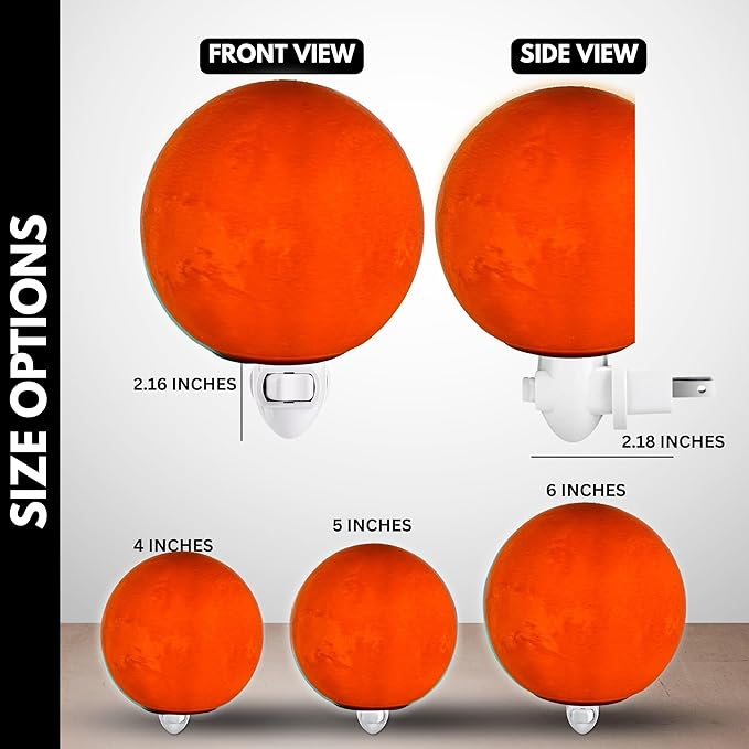 Mars Night Lights | 4" Mars Night Lamp LED Light | 3D Solar System NightLight, Planet Home Décor, Space Nursery, Kids Room, Space Gift, Birthday Gifts, Bedroom Decorations