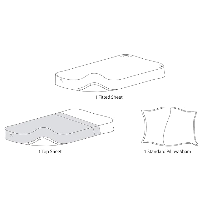 TL Care 100% Natural Cotton Jersey Knit 3-Piece Toddler Sheet Set, White, Soft Breathable, for Boys and Girls