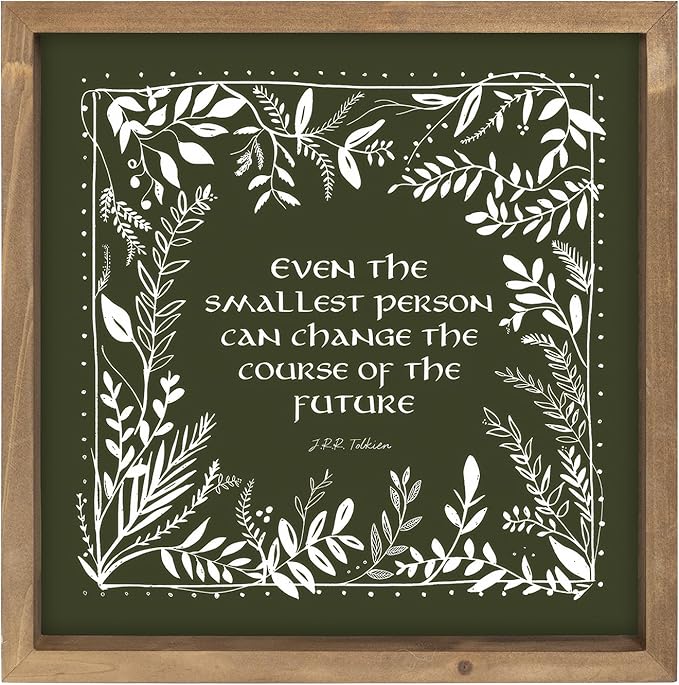 pechpell 11.8 Inch Nursery Wall Decor, Wooden Framed Green Baby Girl Nursery Wall Art with Wreath Sign, Boho Vintage Woodland Nature Themed Kids Room Playroom Table Shelf Decorations for Home