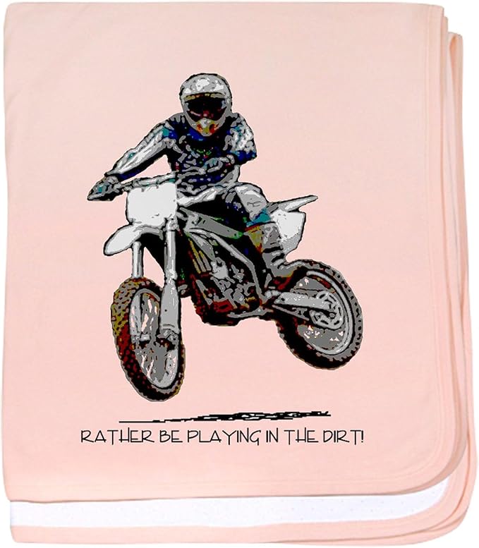 CafePress Rather Be Playing in The Dirt Baby Blanket, Super Soft Newborn Swaddle