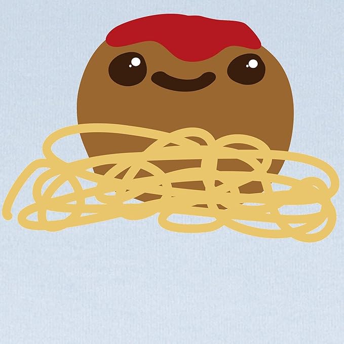 CafePress Cute Meatball and Spaghetti Baby Blanket, Super Soft Newborn Swaddle