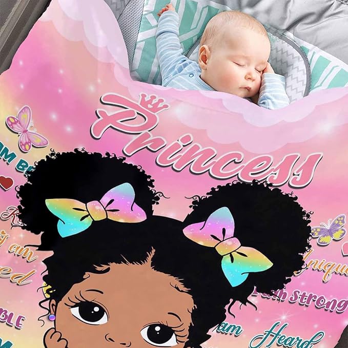 D-Story Personalized Blanket for Kids Adults Personalized Name Blanket Custom American African Blanket with Name Personalized Gifts for Christmas Birthday Mothers Fathers Day