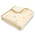 Double Layered 100% Cotton Muslin Baby Blanket Ultra-Soft 40x40 Inch Swaddling Nursery Crib Blanket（Moon Stars）