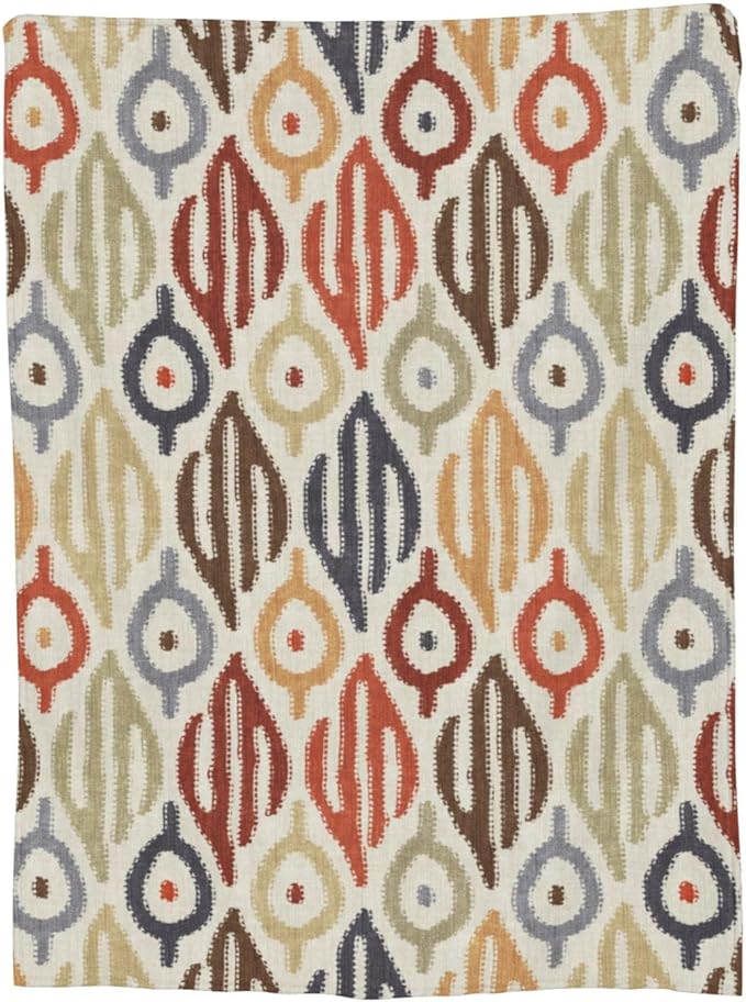 Boho Blanket for Women Kids Adults Flannel Decor Soft Ethnic Pattern Throw Blankets for Couch Travel Nap 50x40 Inches
