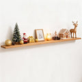 Fun Memories 72 Inch Floating Shelves for Wall, Solid Elm Wood Wall Shelf for Home Decor, Heavy-Duty Hardwood Floating Shelf for Bedroom, Bathroom, Living Room, Set of 1
