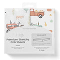 TotAha Crib Sheets for Boys, Premium Stretchy Farm Crib Sheet Fitted, Buttery Soft Truck Crib Mattress Sheets, Calming Effect, All-Season Jersey-Knit 28 X 52 X 9'' Extra Deep Pocket Halloween Pumpkin
