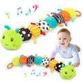 Baby Stuffed Animal Toys for 0-6 6-12 Months, Baby Musical Caterpillar Tummy Time Toys for Babies 3 6 9 12 18 Months, Newborn Infant Sensory Toys Gifts for 1 2 Year Old Boys Girls