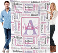 Dr.TOUGH Name Blanket Personalized Blanket for Adult Kids Flannel Customized Personalized Blankets and Throws