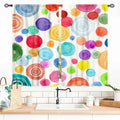Colorful Curtains for Girls Bedroom, Watercolor Rainbow Cartoon Abstract Circle Polka Dots Splashes Cute Window Drapery for Kids Boys Girls Classroom Living Room Nursery 2 Panels, 55x39 Inch