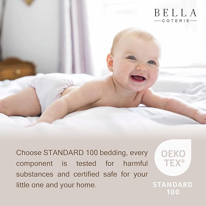 Bella Coterie Luxury Bamboo Viscose Crib Sheet | Organically Grown | Ultra Soft, Cooling for Better Sleep | Deep Pocket Fitted Sheet for Crib & Toddler Mattress | 100% Organically Grown [Coastal Blue]