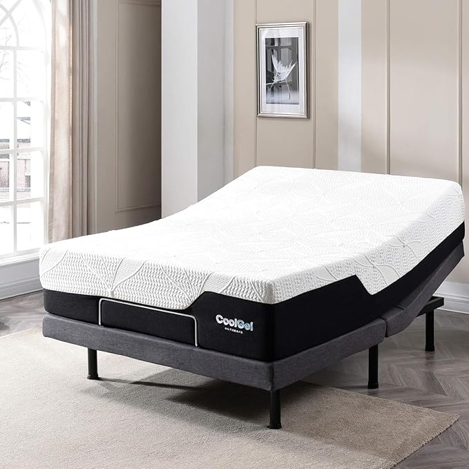 Cool Gel Chill 14 Inch Medium Firm Memory Foam Mattress Full Size, with 2 Bonus Cool Gel Memory Foam Bed Pillows, 14" with Pressure Relief, CertiPUR-US Certified, Cooling Full Mattress in a Box