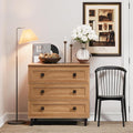 Modern Drawer Dresser for Bedroom with 3 Drawers,Chest of Drawers with Organizer Storage for Bed Room,Livingroom Hallway Oak