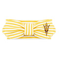 Creative Knitwear Arizona State Sun Devils Infant Girls Gold/White Striped Hair Knot Headband Embroidered Logo - Size Newborn - 4T