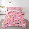 Feelyou Santa Claus Comforter Set King Size Xmas Bedding Set for Kids Boys Girls Christmas Decor Duvet Quilt Happy New Year Bedroom Decor Microfiber 3 Pcs with 2 Pillow Cases