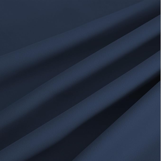 NICETOWN Navy Blue Blackout Panels 63 Inches Long - Grommet Thermal Insulated Shades for Living Room, Yard, Kid's Room, Laundry, Pantry - 1 Pair, W52 x L63