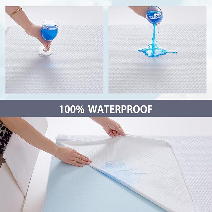 Lisara Bassinet Mattress Pad, 33 x 20 Dual Sided Gel Memory Foam Mattress with Waterproof, Removable and Breathable Ice Silk Cover, Fit for Baby Delight/Mika Micky/KoolerThings Baby Bassinet