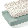 lulumoon Muslin Changing Pad Cover: 2-Pack Soft Breathable Cotton Boho Neutral Print for Baby Girls Boys - Nursery & Baby Shower