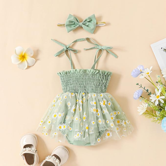 Meihuida Newborn Baby Girl Sleeveless Rompers Summer Clothes Cotton Bodysuit with Headband