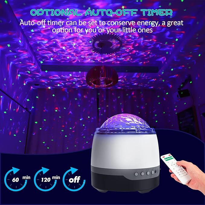 Galaxy Projector,Star Projector for Bedroom,Remote Control & White Noise Bluetooth Speaker,8 Soother Sounds,Timer,Star Night Light for Kids Room, Adults Home Theater, Party, Living Room Decor