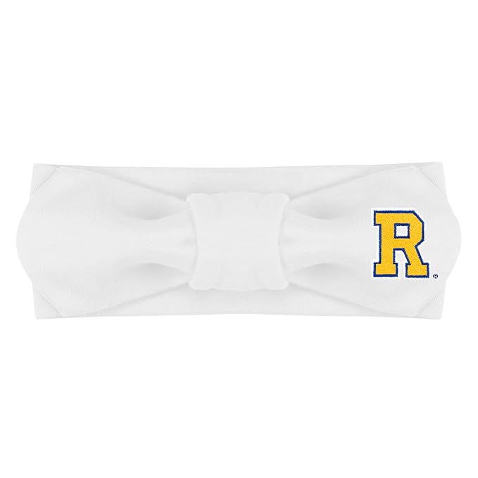 Creative Knitwear Rochester Yellowjackets Infant Girls White Solid Hair Knot Headband Embroidered Logo - Size Newborn - 4T