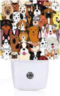 Cute Dog Night Light,Plug Into Wall Decor for Stairway,Hallway,Kitchen,Dusk to Dawn Sensor Nightlights for Boys/Girls/Women/Men Room Gifts