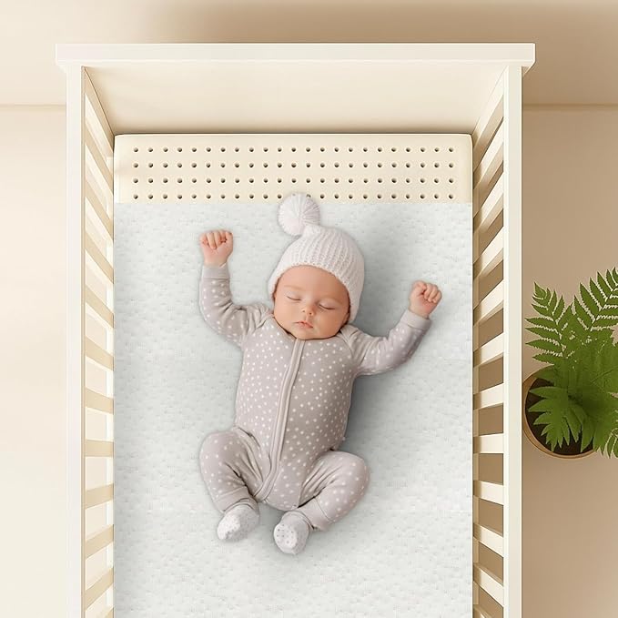 ORGANIC TEXTILES Organic Baby Mattress Topper with Tencel Removable Cover - GOLS/GOTS Certified - Breathable, Hypoallergenic, 3" Bassinet (30"x15")