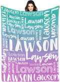 Dr.TOUGH Personalized Blankets with Name Customized Baby Blankets for Girls Boys Adults Monogrammed Blankets and Throws Christmas Birthday Mothers Valentines Day Gift (Z-Colorful 08, 60''×80'')