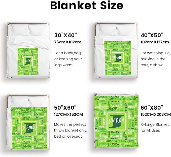 Dr.TOUGH Name Blanket Personalized Blanket for Adult Kids Flannel Customized Personalized Blankets and Throws