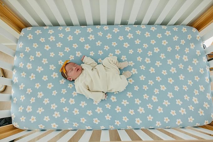Premium Fitted Knit Crib Sheet/Toddler Sheet Della by Copper Pearl, CP-CRSH-0127-NSZ