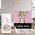 Customized Crib Bedding Set, Baby Pink Lion Set with Fixed Name, Gifts for Toddlers, 2 Pcs Crib Set for Newborns Infant, Soft and Durable Crib Set, Infant Nursery Bedding Set