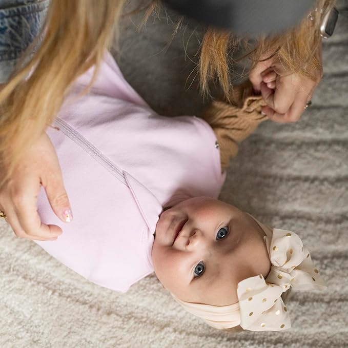Tiny Twinkle Baby Sleep Sack 6-12 Months 1.0 TOG, Cotton & Elastane Wearable Blanket, Swaddle Transition Micro-Fleece, Machine Washable (Orchid)