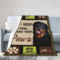Rottweiler Blanket Rottweiler Gifts Throw Blanket Super Soft Flannel Fluffy Plush Cozy Fuzzy Fleece Stuff Animals Blanket Decor for Dog Lover Woman Girl Kids Adults Man for Bed Sofa Couch 60"X80"