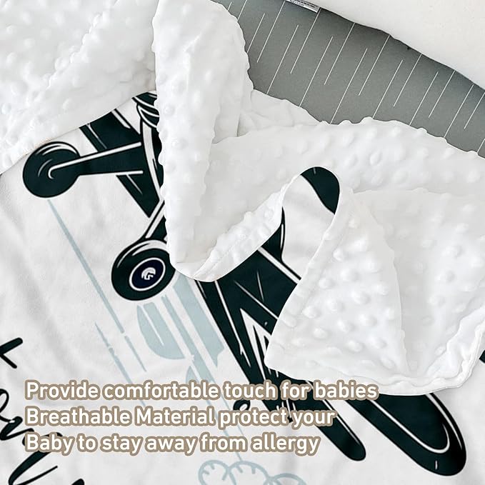 Personalized Baby Crib Bedding Set, Custom Name Glider Balloon Pattern Nursery Bedding Set 3 Pcs, Baby Blanket Fitted Crib Sheet Changing Pad Cover, Personalized Nursery Decor Gift for Newborns Boys