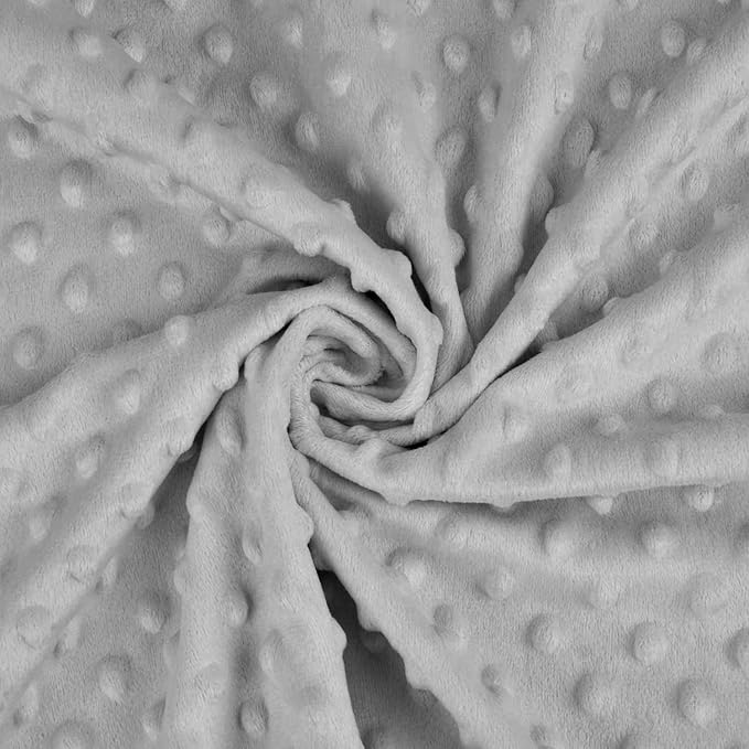 American Baby Company Heavenly Soft Chenille Security Blanket, 2-Layer Design with Minky Dot & Silky Satin, Gray, 14" x 14" for Boys and Girls