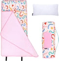 Wildkin 43-inch Kids Nap Mat – Soft Microfiber Toddler Sleeping Mat with Pillow
