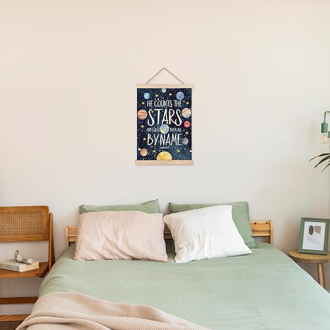 URLLUAE Solar System Poster Hanger Frame, Space Nursery Wall Art Decor,Solar System for Kids,Outer Space Room Decor for Boys Room,16x24 Inches