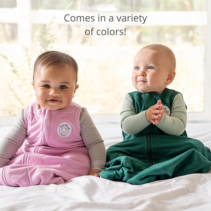 Dreamland Baby Lightweight Bamboo Viscose Sleep Sack (0-6 Months). 1.0 TOG Ultra Soft Blanket w/ 2-Way Zipper. 95% Viscose, 5% Spandex (Mauve). Mom-Owned US Business, Premium Materials