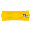 Creative Knitwear Pitt Panthers Infant Girls Gold Solid Hair Knot Headband Embroidered Logo - Size Newborn - 4T