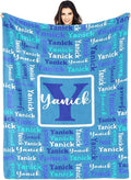 Dr.TOUGH Name Blanket Personalized Blanket for Adult Kids Flannel Customized Personalized Blankets and Throws